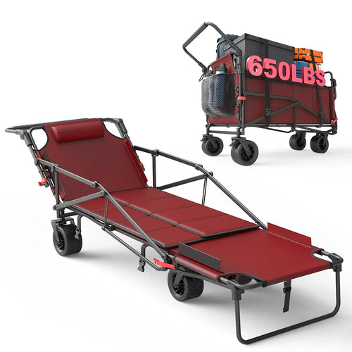 2-in-1 Multifunctional Folding Wagon Recliner