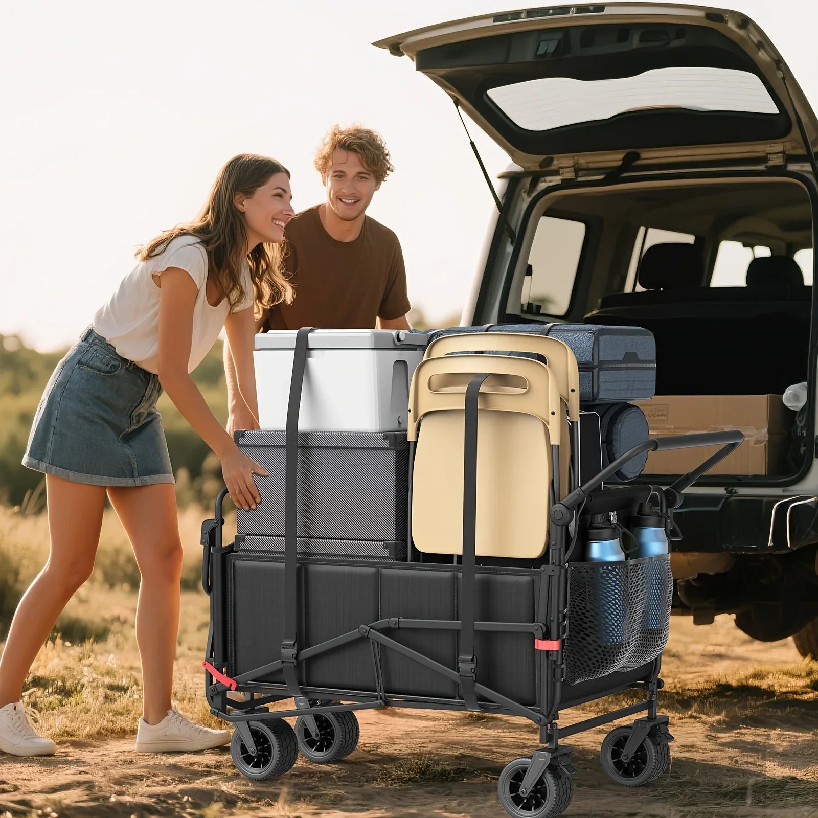 2-in-1 Multifunctional Folding Wagon Recliner