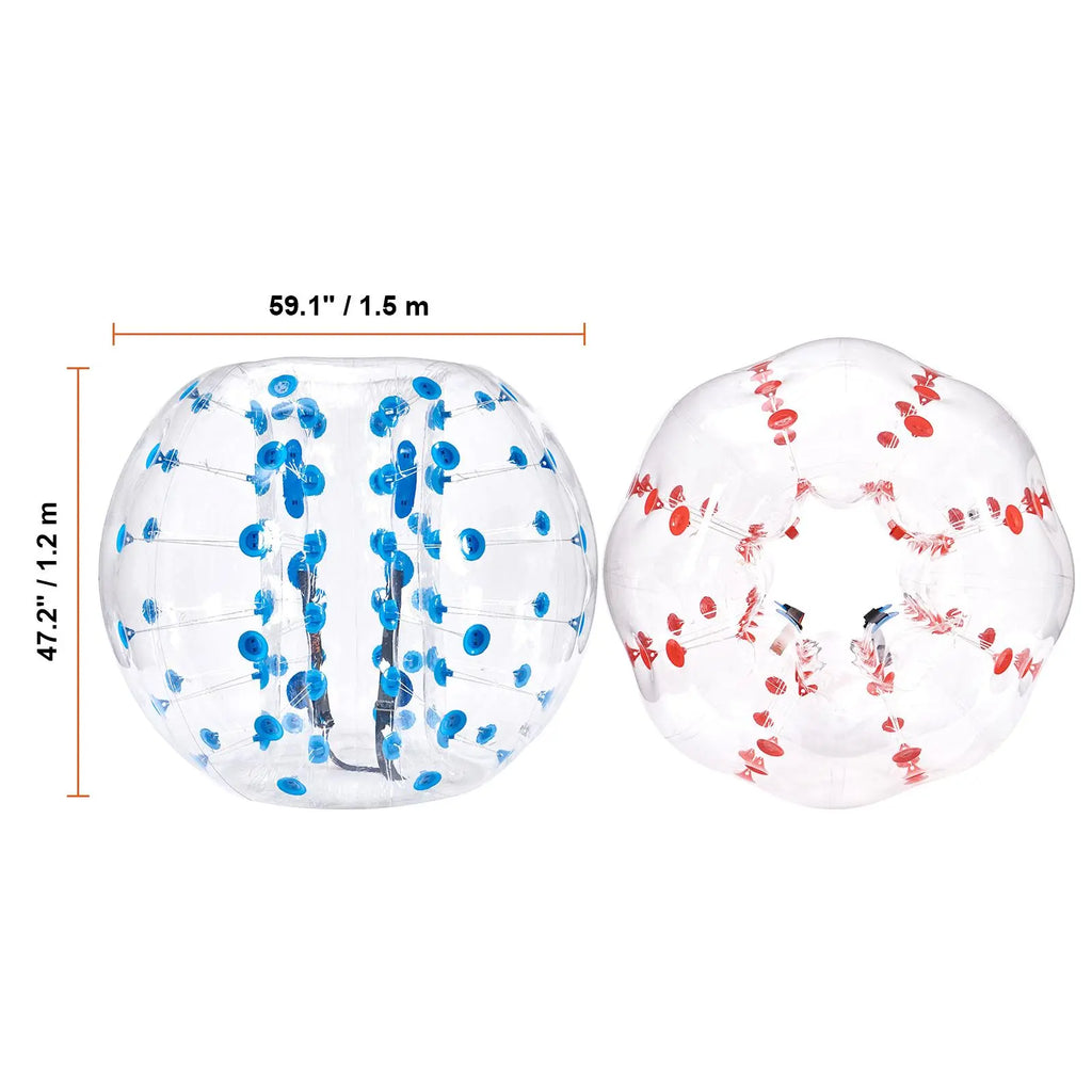 [DealsForYouDays]VEVOR Inflatable Bumper Balls 2-Pack,  5FT/1.5M Body Sumo Zorb Balls for Teen & Adult, 0.8mm Thick PVC Human Hamster Bubble Balls for Outdoor Team Gaming Play, Bumper Bopper Toys for Garden, Yard, Park