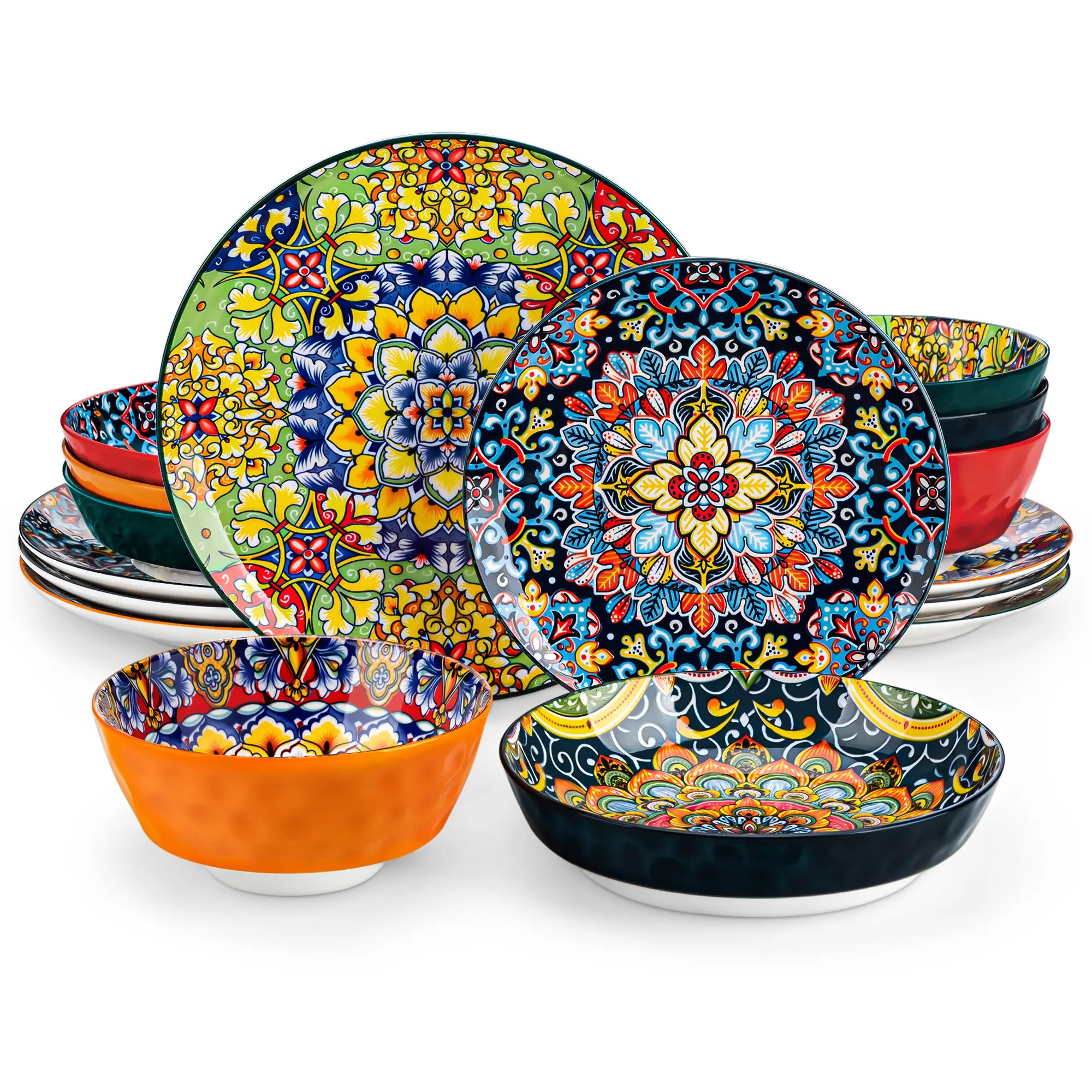 Microwave and dishwasher china cutlery set