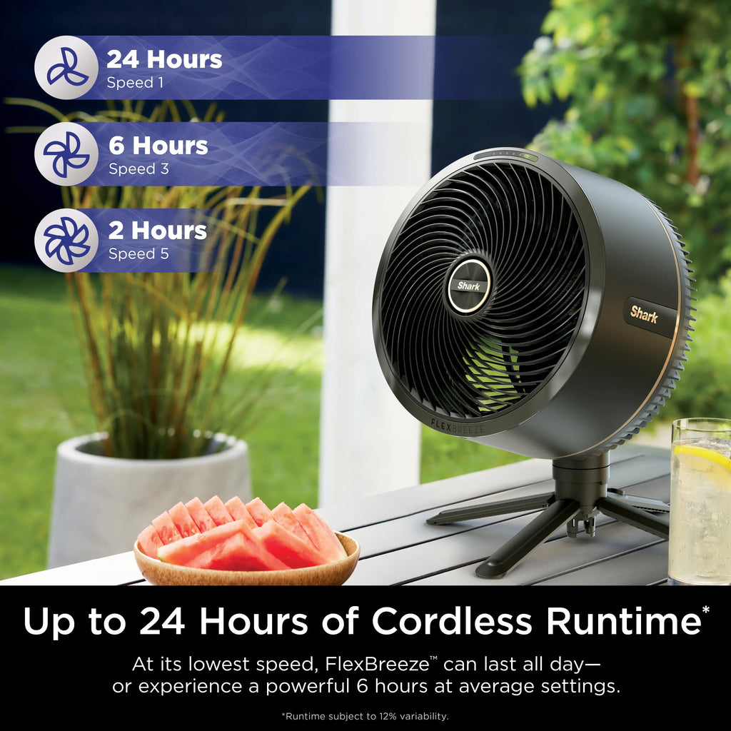 2-in-1 Cordless Misting Fan - Indoor & outdoor oscillating fan, pedestal & tabletop, corded & cordless portable fan with outdoor InstaCool mi