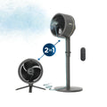 2-in-1 Cordless Misting Fan - Indoor & outdoor oscillating fan, pedestal & tabletop, corded & cordless portable fan with outdoor InstaCool mi