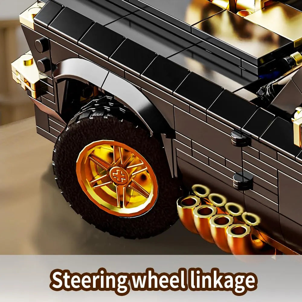 Mesiondy Classic GT Muscle Car Building Kit – 1680 PCS Premium Brick System | Vintage American Sport Coupe | Supercharged Engine Detail